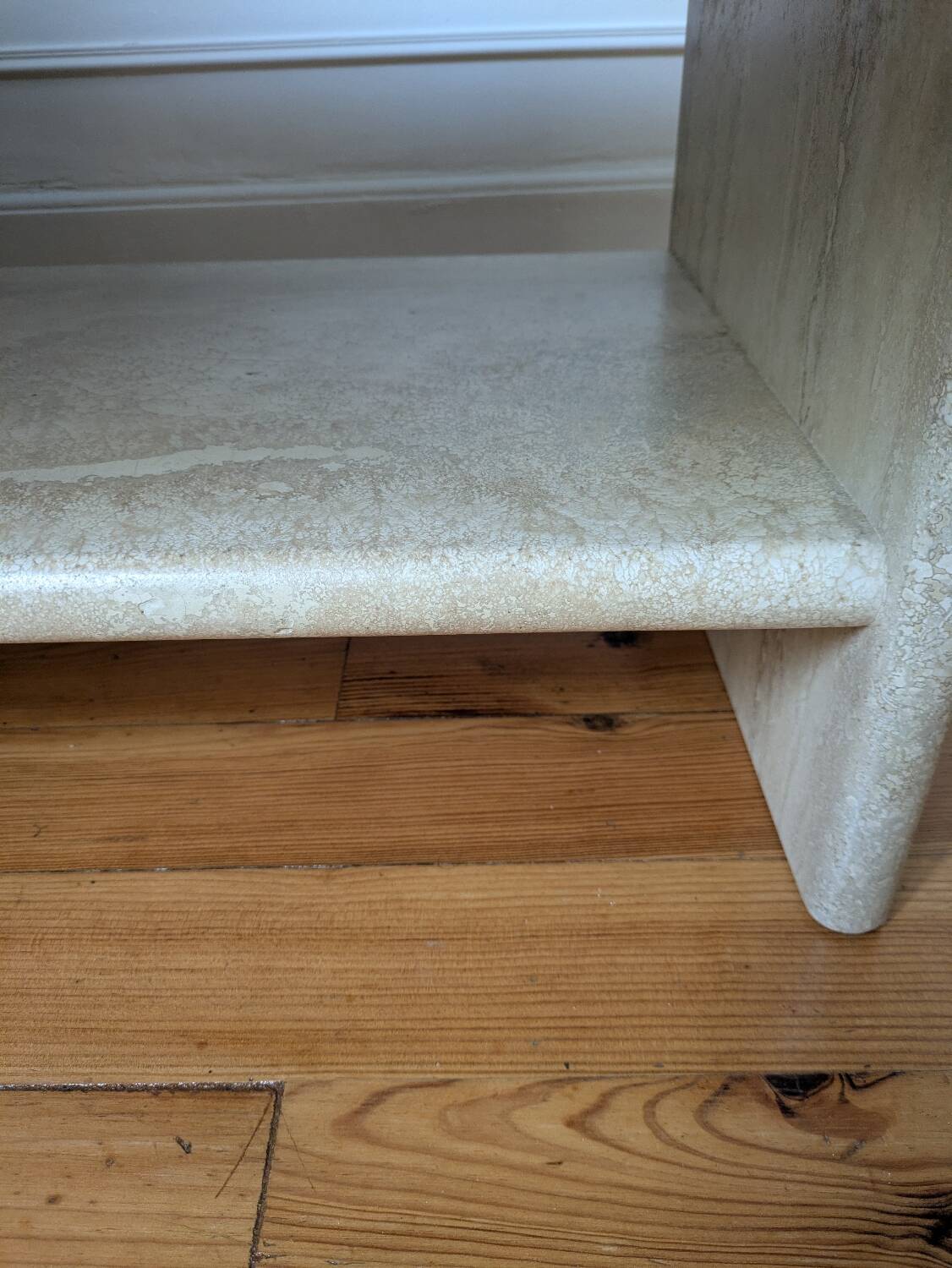 Vintage coffee table in travertine