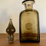 Carafe en verre bullé La Rochère 1960