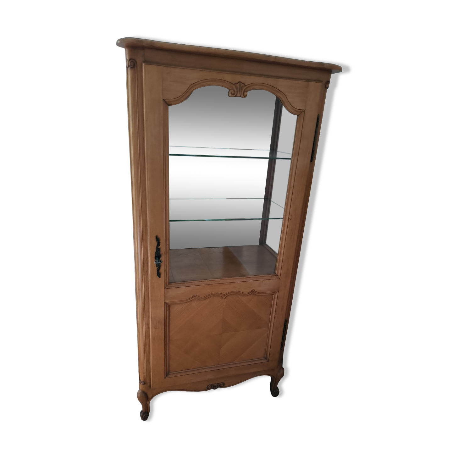 Antique solid wood display cabinet