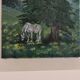 Painting of a horse on vintage old canvas