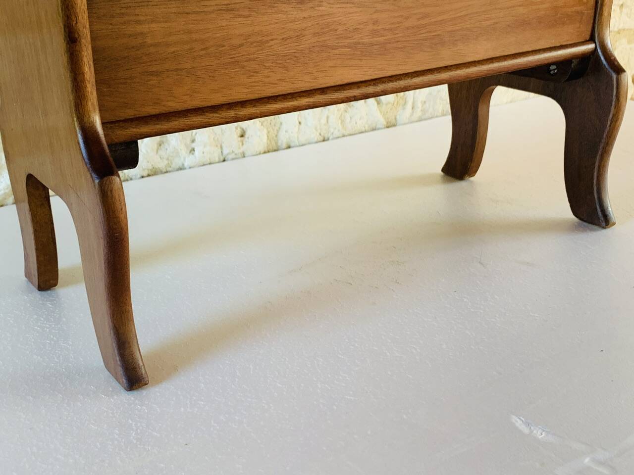 Vintage side table with magazine rack, 1960s