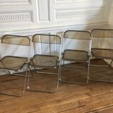 Set of Plia chairs by Giancarlo Piretti for Castelli