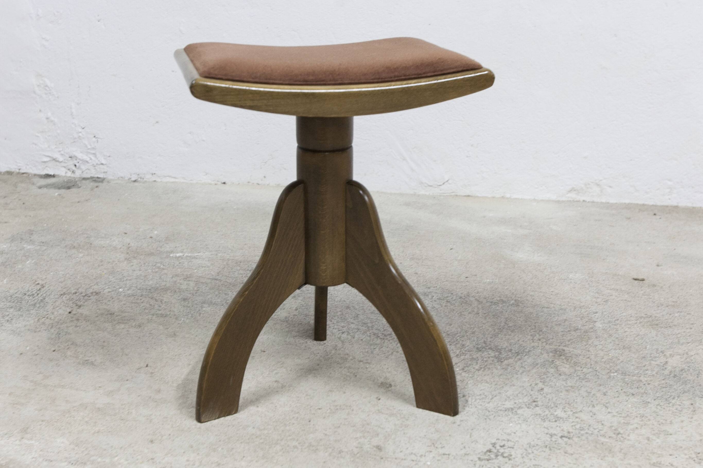 Reiner modell piano stool with vintage swivel screws 1960s
