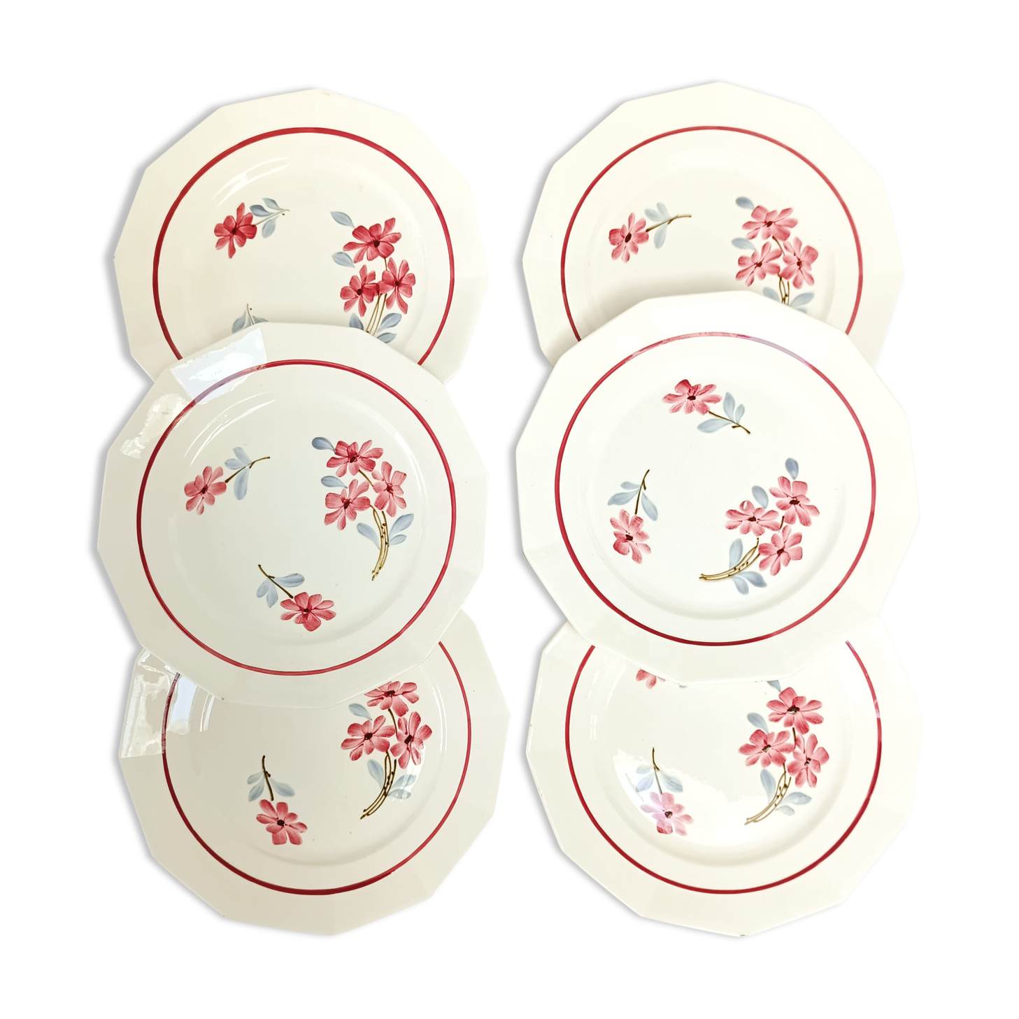 6 flat plates St-Amand Ceranord