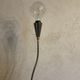 Vintage floor lamp in chrome metal and brass design swiss lumess