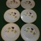 Set of 6 flat plates sarreguemines digoin