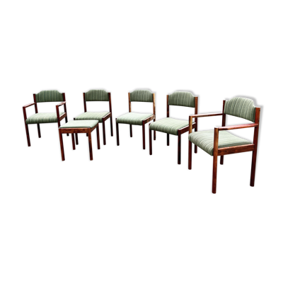 Série de chaises scandinave fauteuil chaise ottoman en palissandre