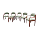 Série de chaises scandinave fauteuil chaise ottoman en palissandre