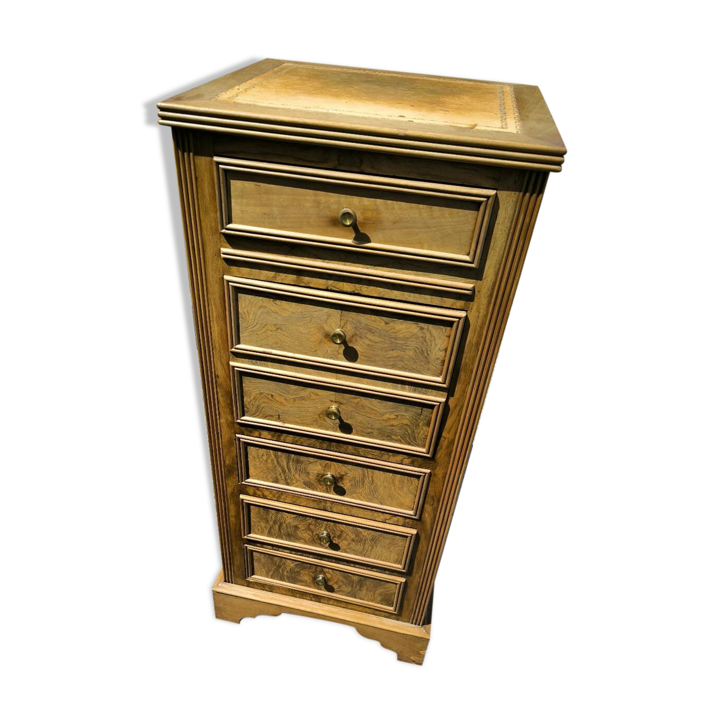 Small 4-sided Louis XVI style walnut cabinet