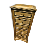 Small 4-sided Louis XVI style walnut cabinet