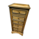 Small 4-sided Louis XVI style walnut cabinet