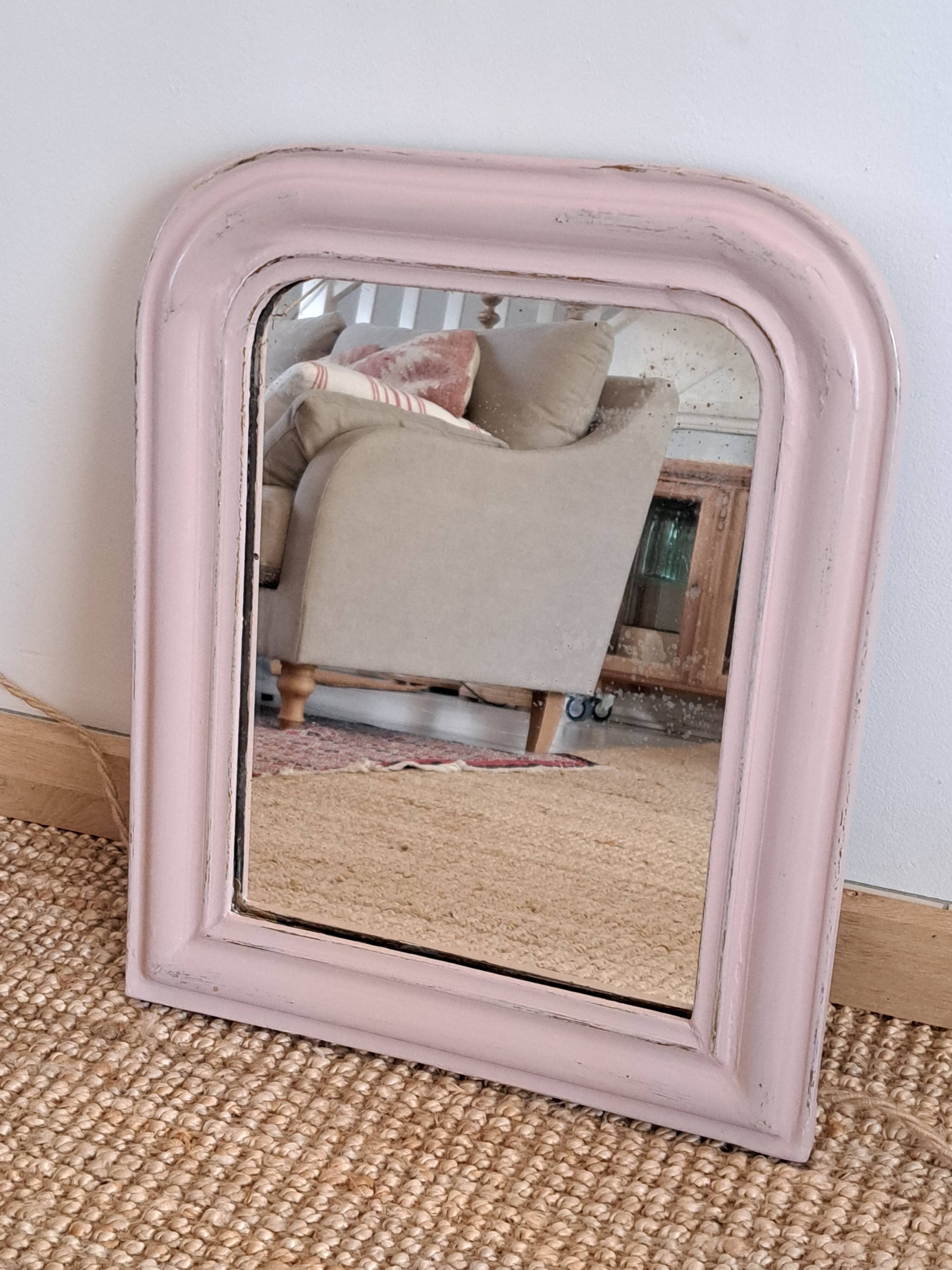 Powder pink Louis Philippe mirror