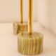 Mid-century modern Italian onyx and brass table lamps, set of 2