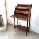 Very small 19th century sloping desk in mahogany and mahogany veneer