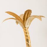 Mid century modern decorative solid brass palm