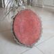 Old oval mirror 41x29 baroque style brass frame