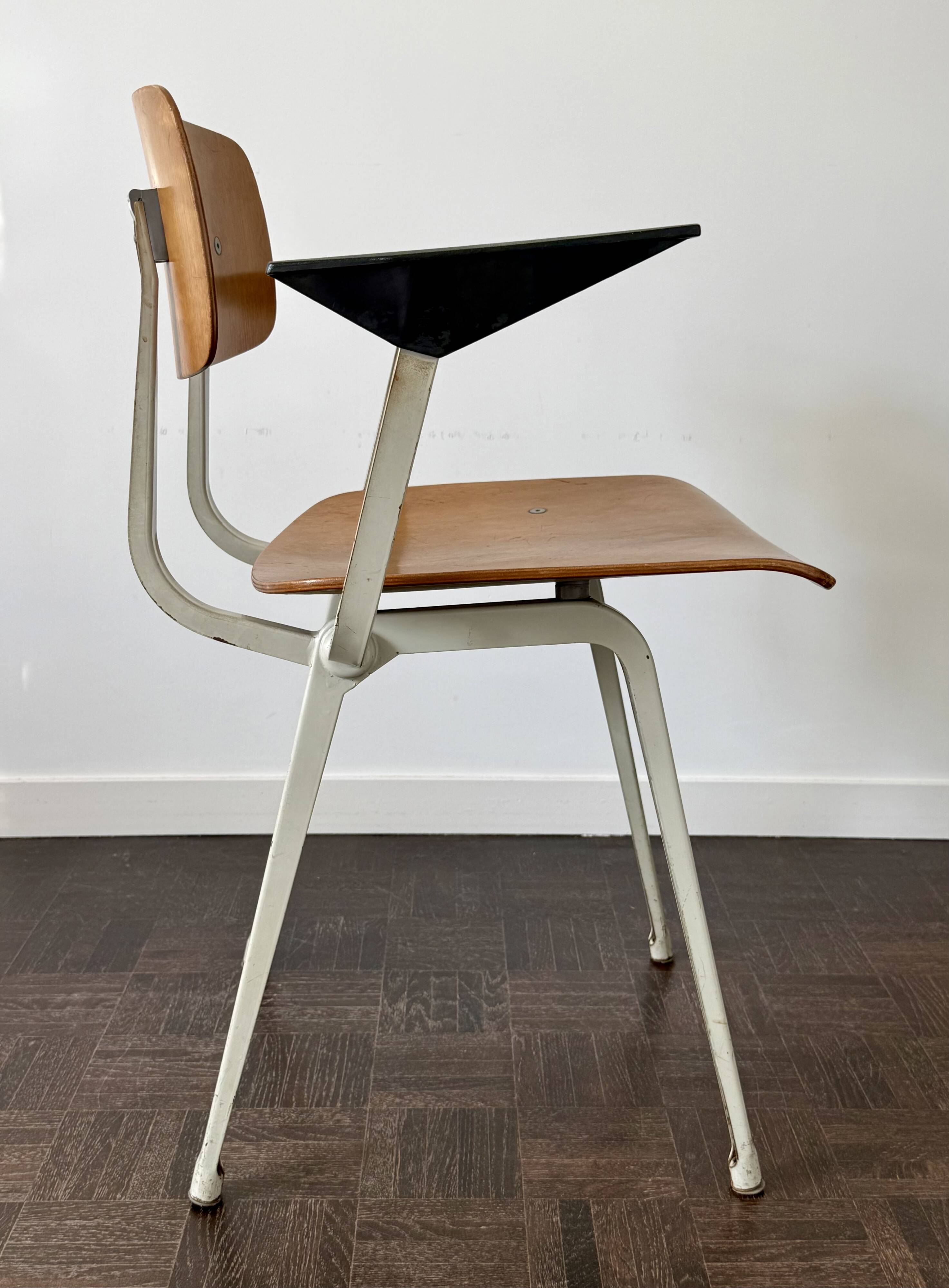 Vintage chair design Friso Kramer model Revolt with armrests