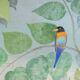 Large acrylic painting on linen canvas. Contemporary work.