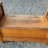 vintage solid wood chest bench (birch)