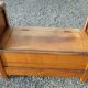 vintage solid wood chest bench (birch)