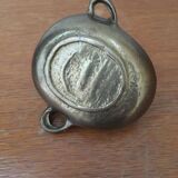 Ancien cendrier en bronze "Face du diable"