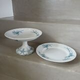 2 antique ironstone compote dishes