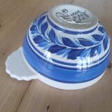 Ancien bol à oreilles en faïence d'art