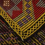 5x8 Burgundy & Yellow Geometric Kilim Rug, 160x258Cm