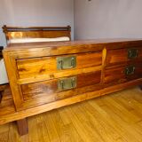Low rosewood chest of drawers La maison coloniale