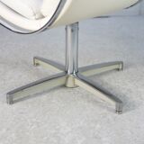 Armchair "Space Age"". Steel and imitation leather. Swivel. France, 70s