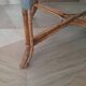Vintage set of 2 garden woven rattan chairs - sky blue nets - 40