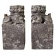 Pair of Foo Dog bookends in sculpted steatite.