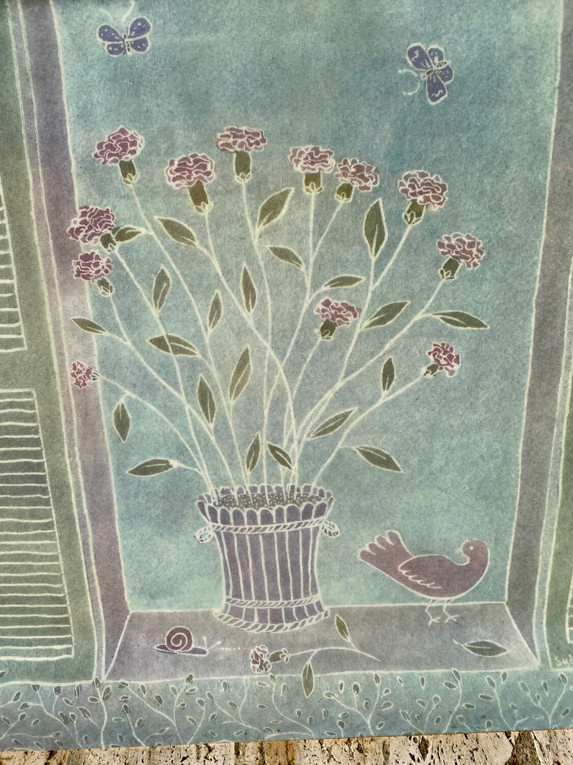 Vintage standing breakfast tray