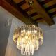 Chandelier Murano iridescent glass Venini, 3 levels, Italy, 1960