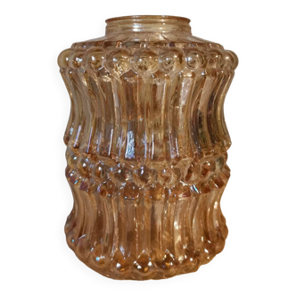 Globe de lampe en verre moulé teinté vintage baladeuse supension