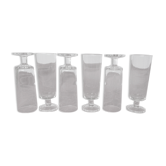 Lot de 6 flûtes années 70 Luminarc Arcoroc