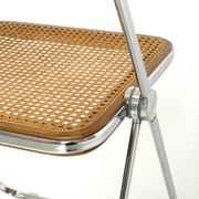 1970s Plia folding chair with Vienna cane by Giancarlo Piretti for Castelli