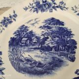 Set of 8 dessert plates sarreguemines model romantic