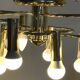 Brass suspension Mid-century 10 arms by Honsel Leuchten