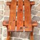 Rustic bench, old folk art, snow sled, Alps.