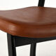 Set of 4 vintage wood and skai sled chairs