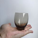 Set of 9 design art deco smoked glass water glasses 30s