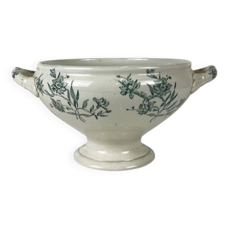 Pexonne ironstone tureen "Lucrece" 19th century, green