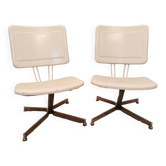 Paire de fauteuils bas