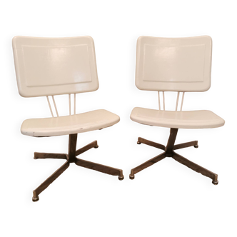 Pair of low armchairs