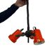 vintage orange pendant light with 3 spots
