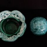 Cabbage mustard pot in slip