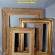 Old frame wood bamboo way 73,5x61,5 foliage 70x58 cm SB