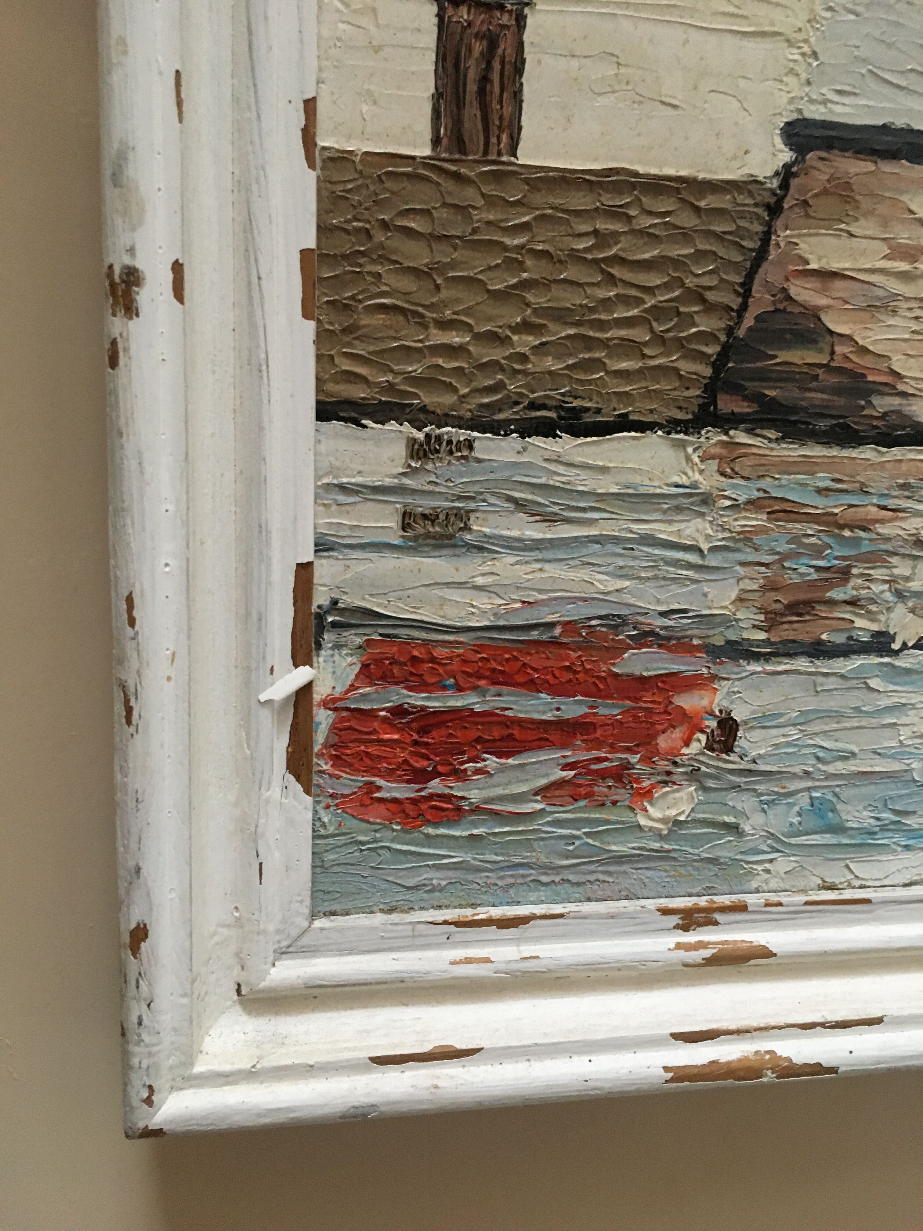 Huile sur toile bord de mer