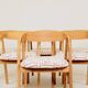 Scandinavian design solid oak dining chairs